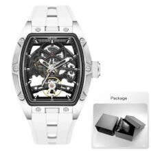 Montre MEGIR Sport mécaniques Silicone mouvement automatique lumineuse – Image 5