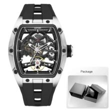 Montre MEGIR Sport mécaniques Silicone mouvement automatique lumineuse – Image 4