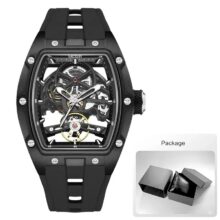 Montre MEGIR Sport mécaniques Silicone mouvement automatique lumineuse – Image 2