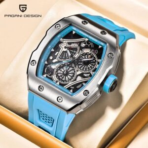 Montre homme Pagani Design tonneau – quartz et bracelet silicone – Image 7