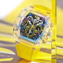 Montre Bonest Gatti Automatique squelette tonneau verre K9 – Image 15