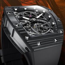 Montre Bonest Gatti Automatique squelette tonneau, carbone & alliage – Image 9