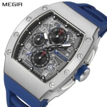 Montre MEGIR Sport en acier Quartz chronographe Date – Image 11