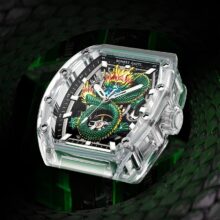 Montre Bonest Gatti   – Automatique squelette tonneau en verre K9 Saphir – Image 14