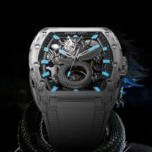 Montre Bonest Gatti   – Automatique squelette tonneau en verre K9 Saphir – Image 13