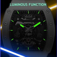 Montre MEGIR homme Automatique mécanique squelette sport – Image 7