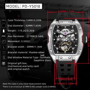 Montre Homme Pagani Design Tonneau et Mouvement Quartz Japonais – Image 11