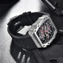 Montre automatique PAGANI DESIGN Squelette homme, en acier inoxydable – Image 11