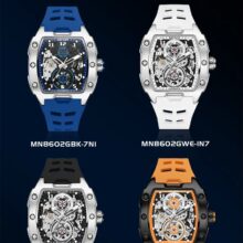 Montre MEGIR homme Automatique mécanique squelette bracelet silicone – Image 6