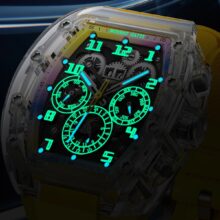 Montre Bonest Gatti Automatique squelette tonneau verre K9 – Image 8