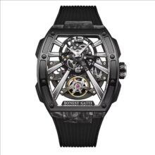 Montre Bonest Gatti Automatique tonneau carbone & acier – Image 4