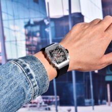 Montre automatique PAGANI DESIGN Squelette homme, en acier inoxydable – Image 9