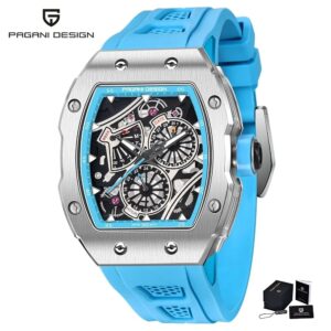 Montre homme Pagani Design tonneau – quartz et bracelet silicone – Image 4