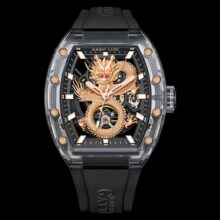 Montre Bonest Gatti   – Automatique squelette tonneau en verre K9 Saphir – Image 4