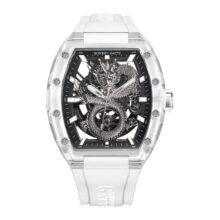 Montre Bonest Gatti   – Automatique squelette tonneau en verre K9 Saphir – Image 3