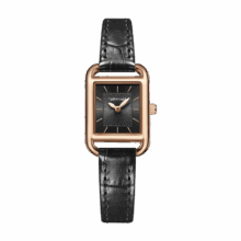 Montre femme Mark Fairwhale Quartz carré avec bracelet cuir – Image 5