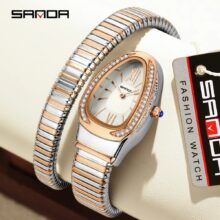 Montre femme SANDA Quartz serpent à style vintage – Image 11