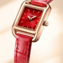 Montre femme Mark Fairwhale Quartz carré avec bracelet cuir – Image 6