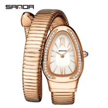 Montre femme SANDA Quartz serpent à style vintage – Image 4