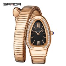 Montre femme SANDA Quartz serpent à style vintage – Image 3