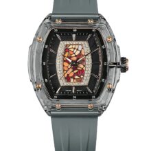 Montre Tsar Bomba Élégance tonneau pastel en quartz – Image 4