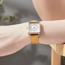 Montre femme Megir Quartz minimaliste rectangle 26 mm – Image 7
