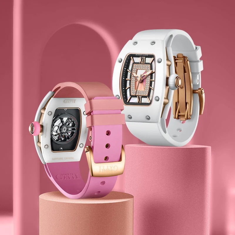 Montre Femme Bonest Gatti Automatique squelette céramique & moissanite – Image 7