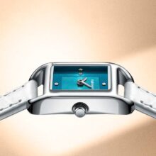 Montre femme Mark Fairwhale Quartz carré avec bracelet cuir – Image 10