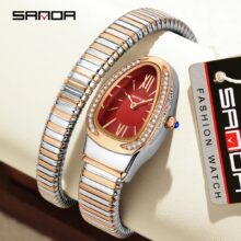 Montre femme SANDA Quartz serpent à style vintage – Image 9
