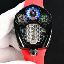 Montre Bugatti moteur V16 inspiré Jacob & Co – Image 1