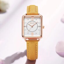 Montre femme Megir Quartz minimaliste rectangle 26 mm – Image 4
