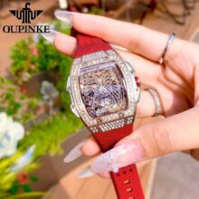 Montre femme OUPINKE Automatique squelette « Love Angel Wings » – Image 6
