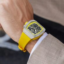 Montre Bonest Gatti Automatique squelette tonneau en acier & cristal – Image 8