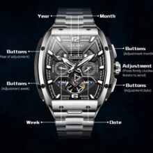 Montre Gelatu 6013 Automatique squelette multifonction – Image 8