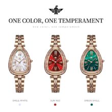 Montre femme OUPINKE Quartz diamant style goutte oval – Image 8