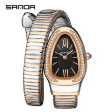 Montre femme SANDA Quartz serpent à style vintage – Image 5