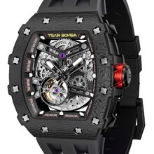 Montre Tsar Bomba Automatique carbone, squelette & poignet affirmé – Image 7