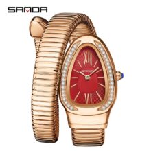 Montre femme SANDA Quartz serpent à style vintage – Image 12